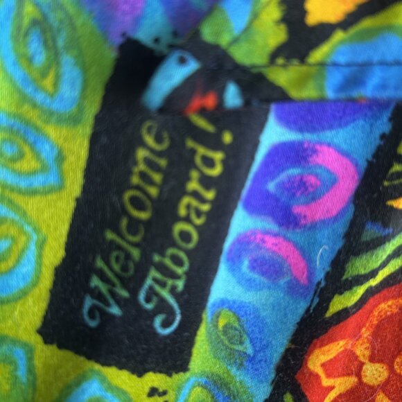 Evelyn Margolis United Airlines Hawaiian Vintage 60s Steward Shirt Size Medium - Picture 10 of 12